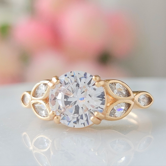 Gold Ring ring, Charmed Aroma, 925 Sterling Silver finished in 10k gold - Picture 5 of 5